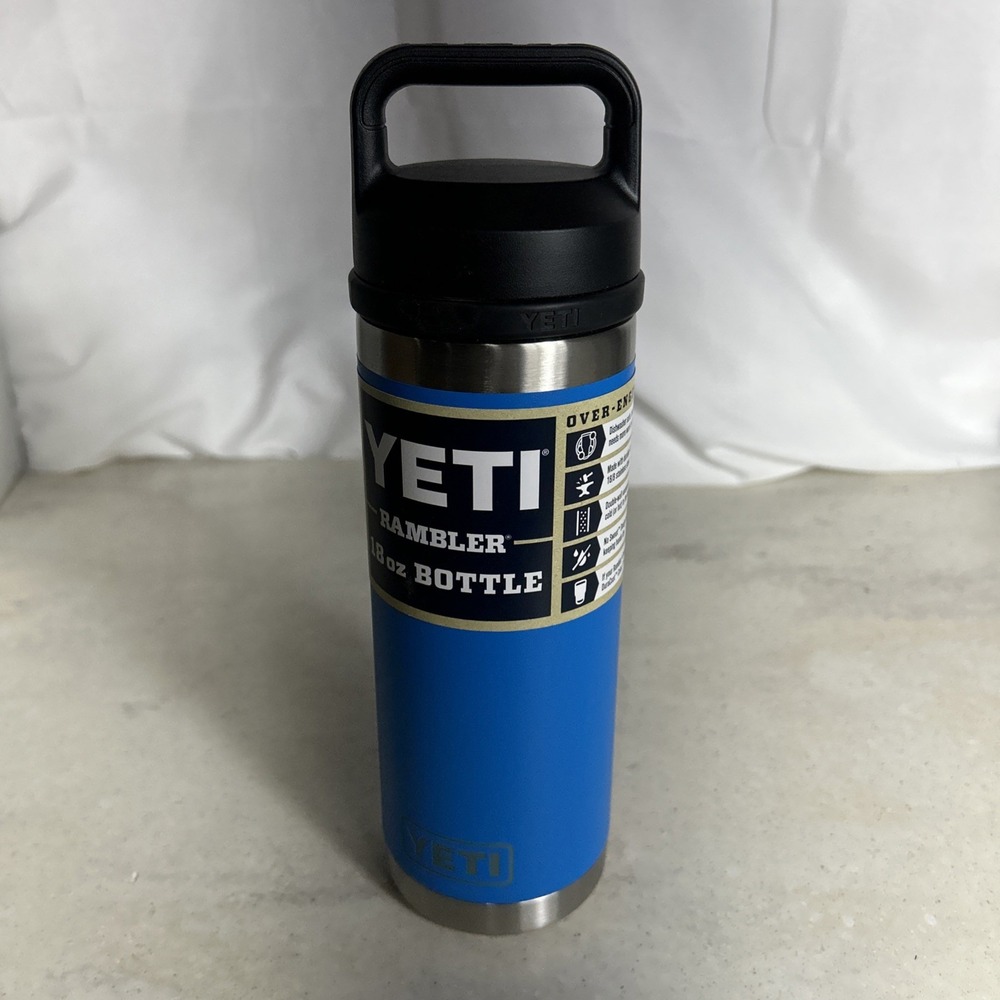Yeti Rambler 18 oz BIG WAVE BLUE Bottle with Chug Cap (c) - NEW